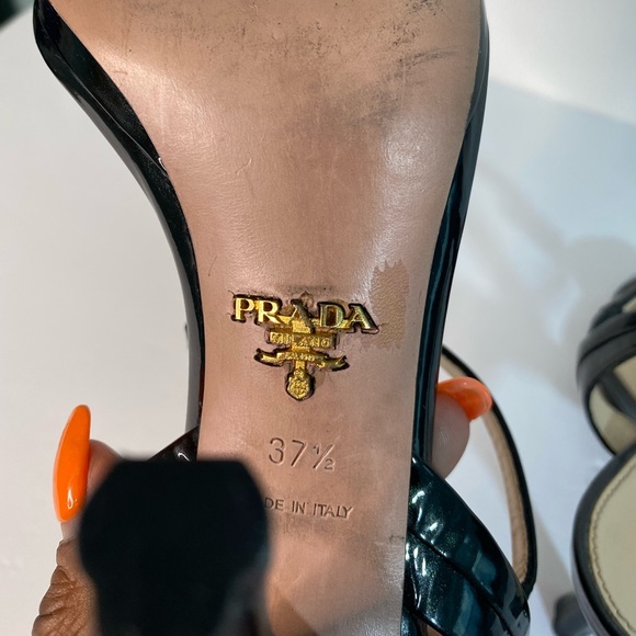 PRADA Embellished T-Strap Heels size 7.5 - Picture 8 of 14